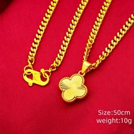 Gold 916 Original Pendant Chain Necklace Men Chain Jewelry Kalung Bangkok Original Chain for Men Bes