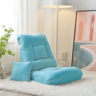 全城熱賣 - 摺疊躺椅 戶外躺椅 休閒懶人沙發 榻榻米靠背椅【升級款-天藍色【腰部五檔調節】#H240020023