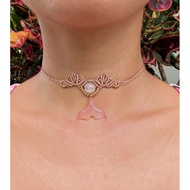 Salmon tail Necklace Macrame Choker boho bohemian necklace