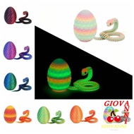 GIOVANNI 3D Printed Snake Egg, Snake Egg Creative 3D Printed Snake Toys, Finger Toy Flexible Candy C