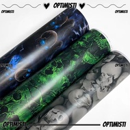 OPTIMISTI Vinyl Paper, Car Body Covering Graffiti Vinyl Wrap Car Wraps,  150*30cm Skull Pattern Viny