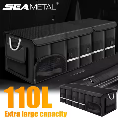 SEAMETAL Large Capacity Car Trunk Organizer 36L/72L/110L Foldable Car Storage Box Waterproof Storage