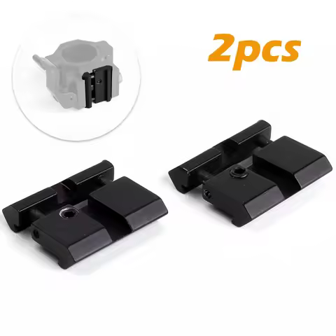 2Pcs 1 Slot 11mm to 22mm Snap-in Rail Adapter 11mm Dovetail to Picatinny Rail Adapter Airsoft Huntin