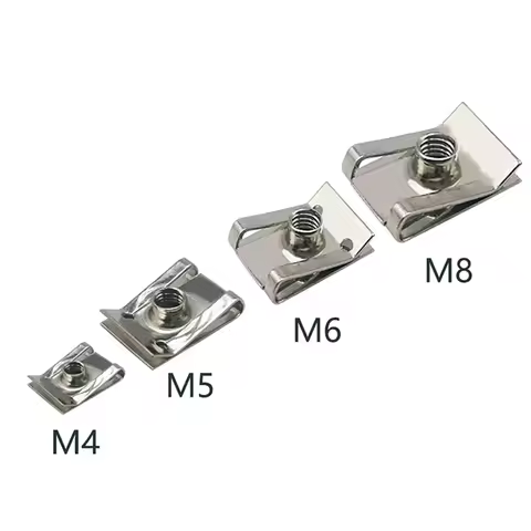 Stainless Steel U Type Clips with Thread M6 M5 M4 M8 8mm 5mm 6mm 4mm Reed Nuts for Car Motorcycle Sc