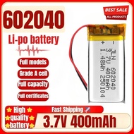 602040 3.7V 400mAh Polymer Lithium Rechargeable Battery for DIY Power Bank Bluetooth Speaker Solar L