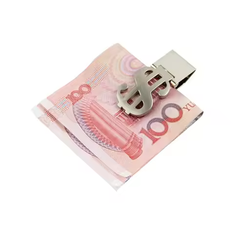 1PC Slim Money Clip Stainless Steel Cash Bills Credit New Dollar Design Money Holder Clip Metal