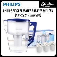 PHILIPS Water Pitcher Purifier 3L Jug + Filter Cartridge (AWP2921 / AWP201)