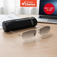 Frameless lightweight photochromic transition eyeglasses - anti-radiation computer glasses for women