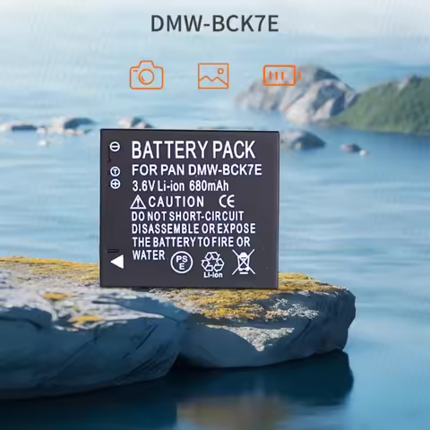 DMW-BCK7E Camera Battery 3.6V 680mAh Rechargeable Suitable for Panasonic DMC-S1 S3 FH2 FH5 FP5 FP7 F