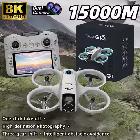 2026 T3/GT3 Dual Camera Mini 6k/8k Drone Obstacle Avoidance FPV With LED Light GT3 Optical Flow Elec