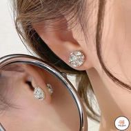 FS 1Pair Magnetic Ear Clip Earrings/Crystal Stone Stud Earring/Women Non Piercing Fake Earring