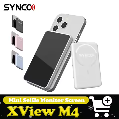 SYNCO XView M4 Wireless Magnetic Selfie Monitor Screen For Smartphone Selfie Vlog Live Stream Video 
