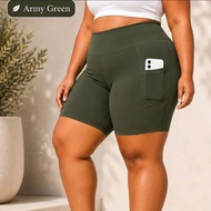 SUPER PLUS SIZE YOGA CYCLING SHORTS WITH SIDE POCKET L XL 2XL 3XL 4XL 5XL