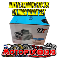 RT Cylinder Block Set for Suzuki Skydrive Hayate Step 125 with Piston Piston Rings Gasket Lock and P