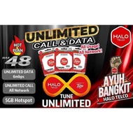 [NEW Plan Unlimited ] Tunetalk Halo Telco RM48 Unlimited Data + Unlimited call + 5gb hotspot