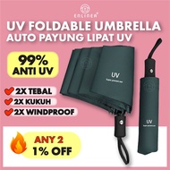 Automatic Windproof Anti UV Folding Umbrella Payung Anti Sinaran UV Payung Anti UV Automatik Payung 