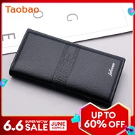Handphone-Friendly Men's Individual Soft Leather Wallet with Zipper