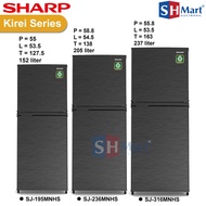 KULKAS SHARP 2 PINTU SJ-195MN-HS / SJ-236MN-HS / SJ-316MN-HS LOW WATT KIREI SERIES GARANSI RESMI (MEDAN)