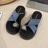 sandals for women sandal perempuan selipar perempuan Thick-Soled Cover-Toe Sandals - 2025 New Style 