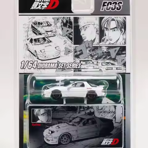 Hobby Japan 1:64 Toyota Ae86 Takumi Natsuki Mazda Fc3s Diecast Model Car