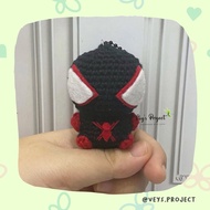 GANTUNGAN Spiderman Miles Morales Knitted Keychain || Spiderman Miles Morales Keychain
