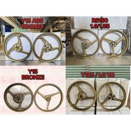 3BATANG BRONZE Y16 ABS Y15 RS150 PNP SPROT RIM 3 BATANG 5 LUBANG ENKEI 1.6/1.6 Y15 Y16 Y16ABS