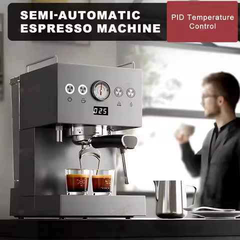 ITOP EC58 Semi-Automatic Espresso Machine Stainless Steel 15Bar Coffee Maker with PID Temperature Co