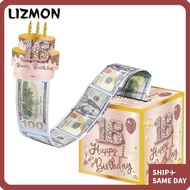 LIZMON Birthday Pull-Out Money Gift Box, with Card  Party Money Roll Gift Box, Creative Gift 16th/18