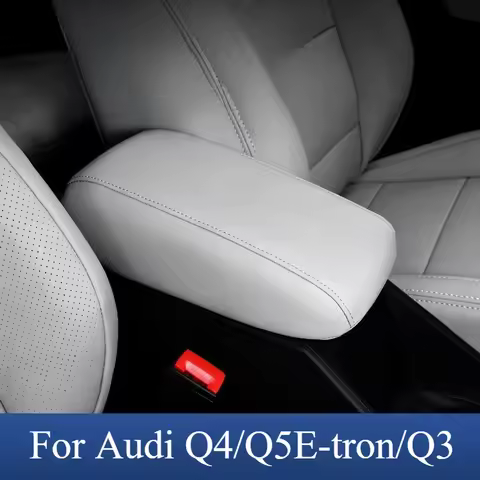 For Audi Q4/Q5 E-tron/Q3 Central Control Armrest Case Protective Cover Sweat-proof Protective Cover 