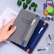 BAIHEE Strap Notebook, Hard Cover Daily Weekly Planner Agenda Book, Minimalist PU Leather with Pen I