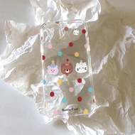Shockproof pet color dot case for iPhone 17 16 15 14 13 XR 7 Pro Max