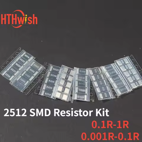 50PCS SMD Resistor Kit Assorted Kit, R001 R002 R005 R008 R010 R015 Low-Resistance Resistor Pack 1% S