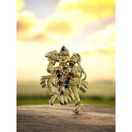 ✨ Gold-Plated Multi-Stone Goddess Hanuman Ji Pendant Necklace Charm ✨
