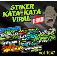 Kalimantan pride word stickers, racing zona, latest word stickers