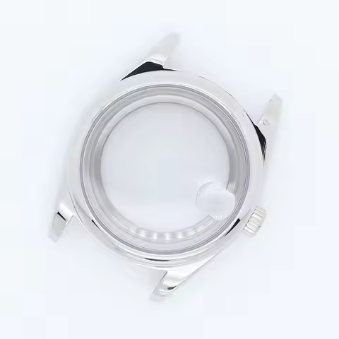 36MM Silver Datejust Sapphire Crystal NH35 Mechanical Watch Case Mods Replacements Parts