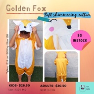 [READY INSTOCK] Golden Fox Safari Jungle Animals Onesies Costumes Pyjamas PJs for parties for childr