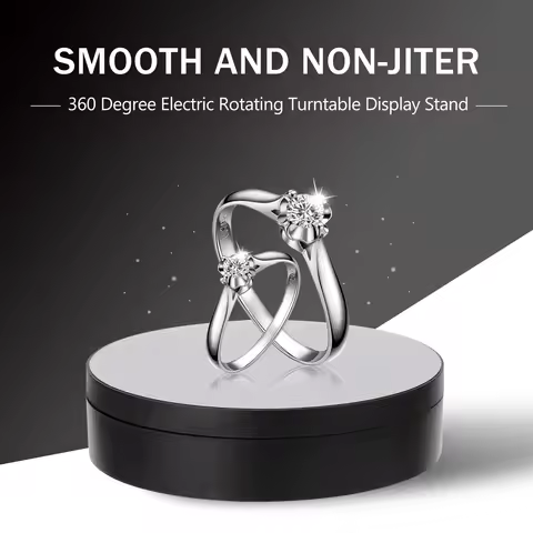 High Power Electric Rotating Mirror Jewelry Display Stand Base Jewelry Organizer Turntable Jewellery