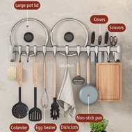Kitchen Racks hanging rack punch free wall hook Wall-Mounted Kitchen Organizer Utensils Rack Waterpr