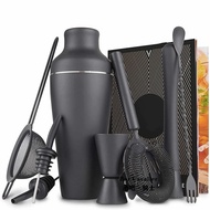 American Matte Black Stainless Steel Shaker Set Base Liquor Utensils TwoSection Shaker Shaker Bar To