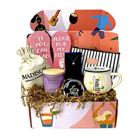 Gift Box for Mother Birthday Gift Basket for Mom, Wife. Gift Set for New Mom, Pregnant Women, Baby S