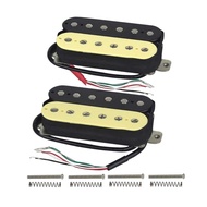 WK-1 Set 2 Pcs Neck and Bridge High Output Alnico 5 Guitar Pickup Double Coil Humbucker Pickups For