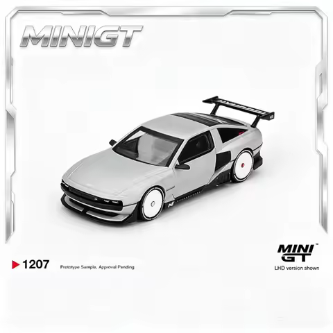 MINIGT 1:64 # 1207 Hyundai N Vision 74 Concept Car VP2 Alloy Car Model Adult Collectibles, Simulatio