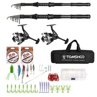 Title: Telescopic Fishing Rod Combo 1.8M+2.4M Carbon Fiber Spinning Reel GH3000x2 100M Line Lures Se