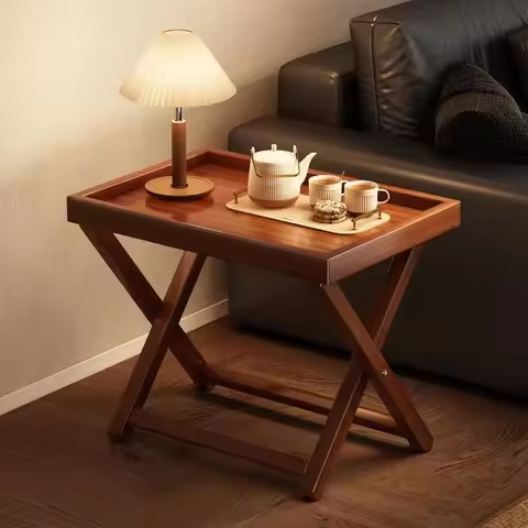Bamboo Folding Side Table Tv Tray Bed Table Small End Cofee Center Living Room Furniture