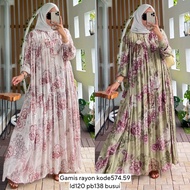 Rayon bungan gamis Code 574.59 by alvaro collection friendly gamis