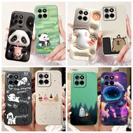 For Huawei Honor X8b Case Cute Panda Cartoon Camera Protection Liquid Silicone Soft Cover For Honor 