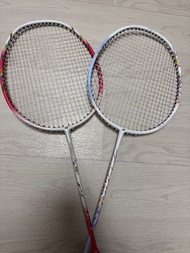 Badminton Racket羽毛球拍粉紅色粉藍色一對$380