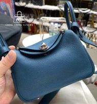 Sold🌈Hermes🌟Mini Lindy一代💚海峽綠銀扣💚99新🌟TC皮🌟minilindy🌟lindy🌟愛馬仕🌟