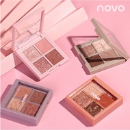 NOVO Genuine 4-Color Eyeshadow Palette Cherry Blossom Eyeshadow Palette Pearlescent Matte Eyeshadow 