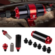 RGA  Performance Fuel Filter Inline Fuel Filter Aluminum Racing Fuel Filter 44mm/50mm with An6/an8/a